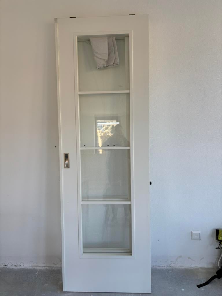 Schuifdeuren/en-suite incl. glas, Ophalen, Kunststof, Minder dan 80 cm, Binnendeur