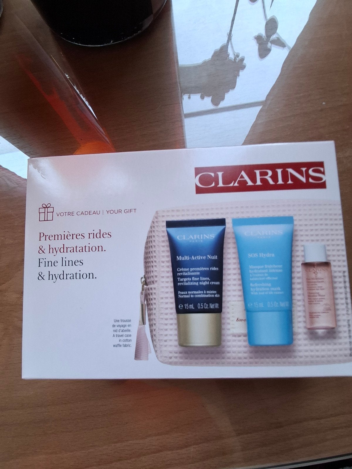 Clarins Cadeauset: Nachtcrème, SOS Hydra & Micel, Verzenden, Nieuw, Gehele gezicht, Verzorging