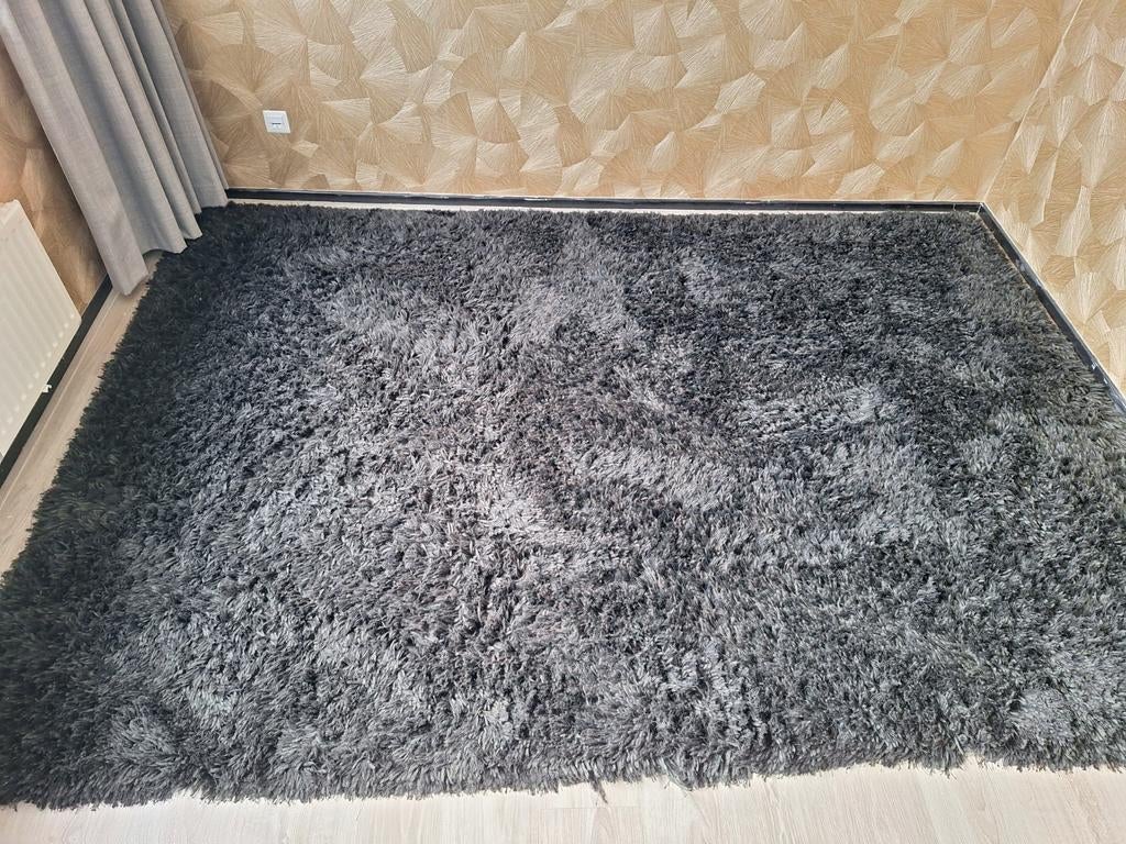 Zwart vloerkleed te koop, Ophalen, Zwart, Rechthoekig, 200 cm of meer