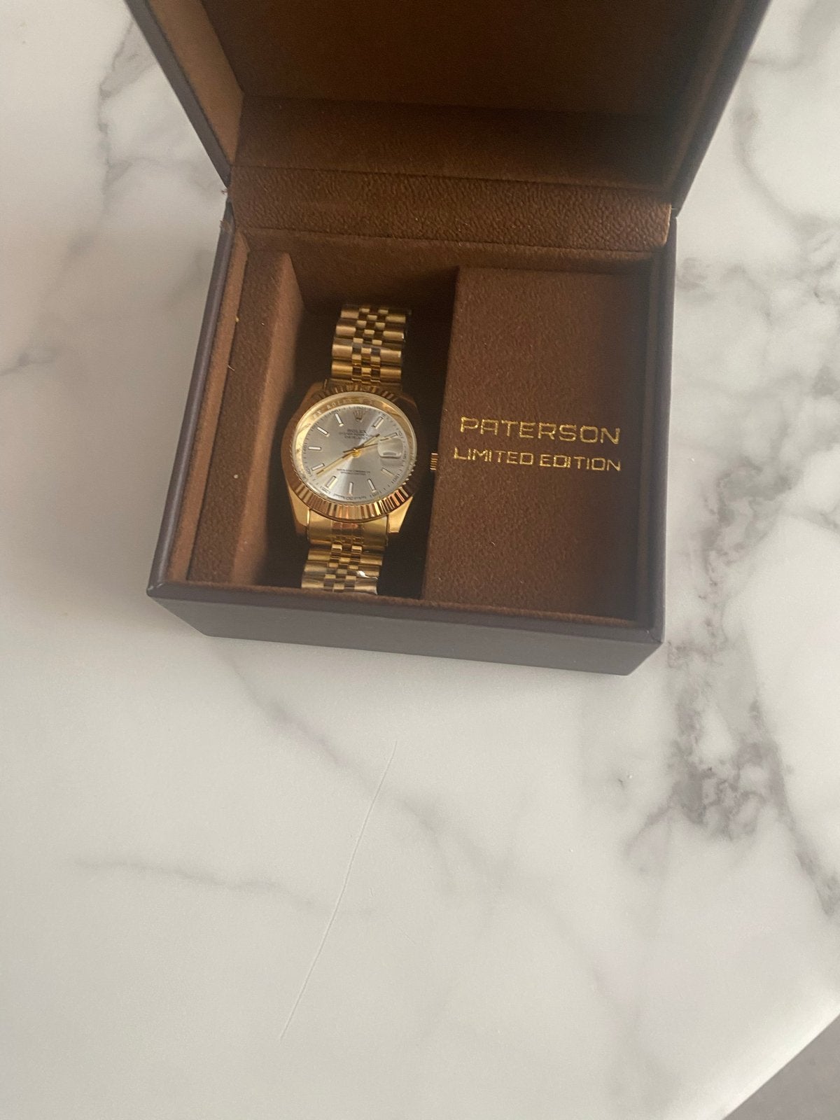 Paterson Limited Edition Polshorloge Goudkleurig, Sieraden, Tassen en Uiterlijk, Horloges | Heren, Overige merken, Polshorloge