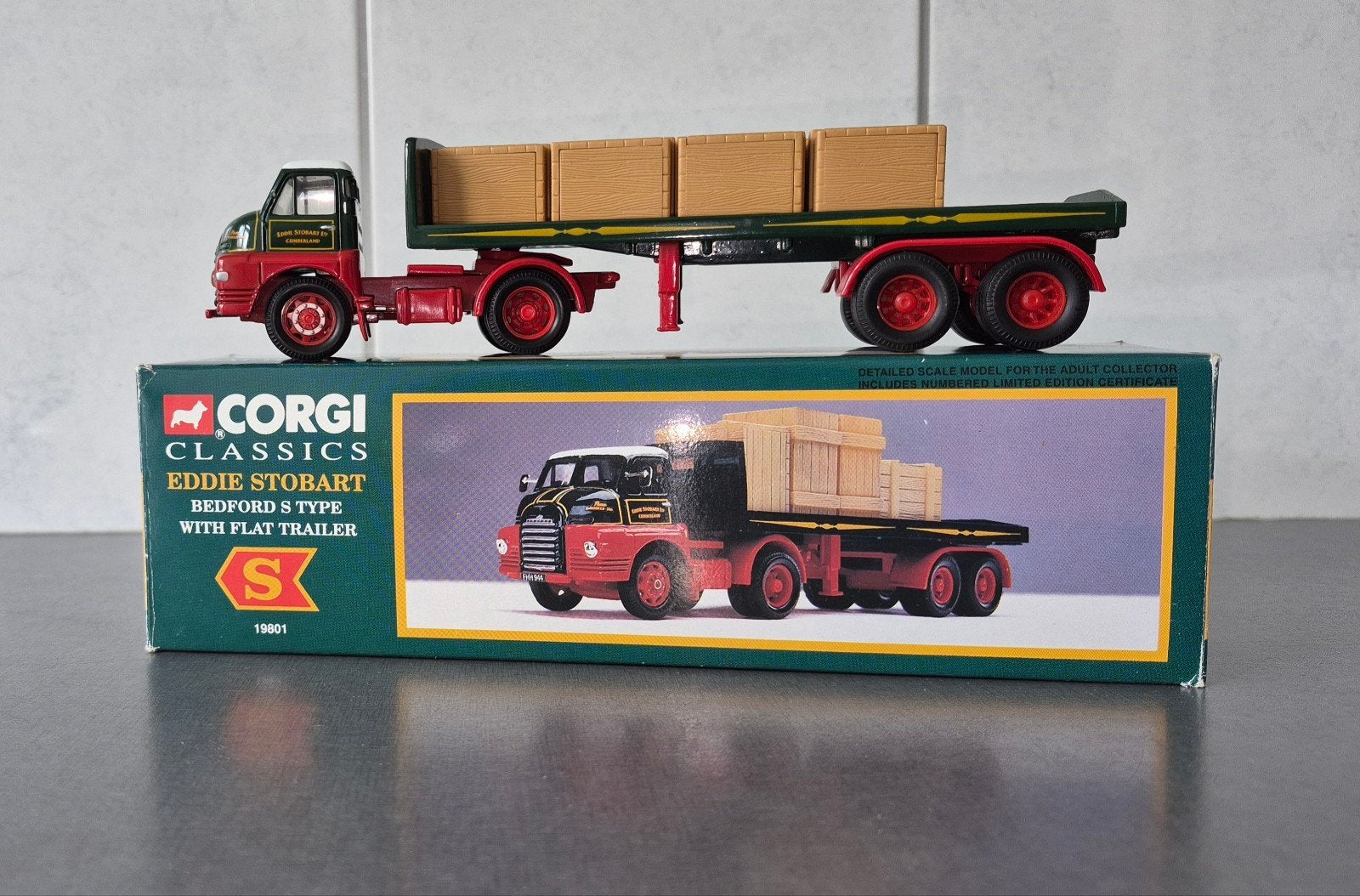Corgi Classics Eddie Stobart Bedford S Type met trailer, Overige merken, 1:32 tot 1:50, Ophalen of Verzenden, Zo goed als nieuw