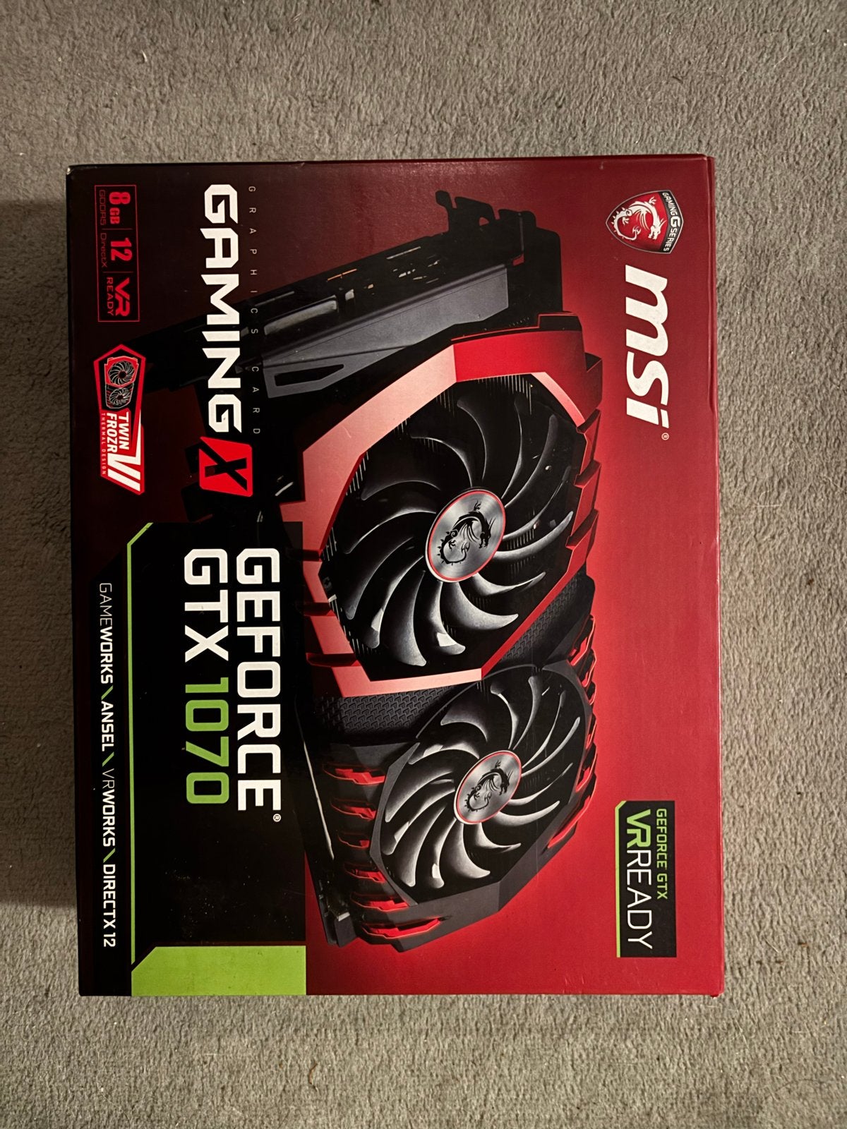 MSI GeForce GTX 1070 Ti Gaming 8GB Perfect werkend Or doos, PCI-Express 3, HDMI, Ophalen of Verzenden, Nvidia