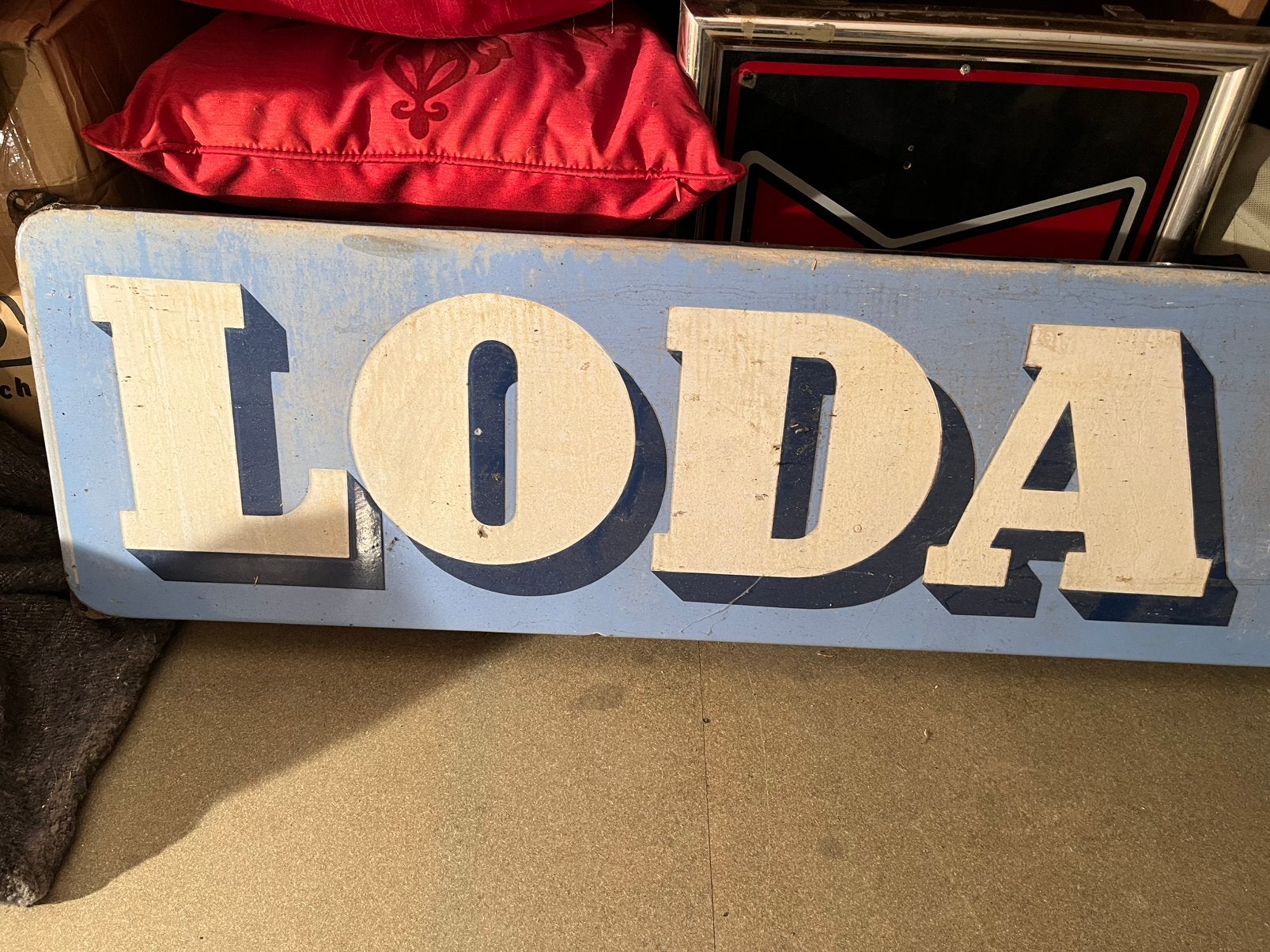 Loda bleekwater emaille reclame bord langcat bussum enamel, Verzamelen, Ophalen, Gebruikt, Reclamebord