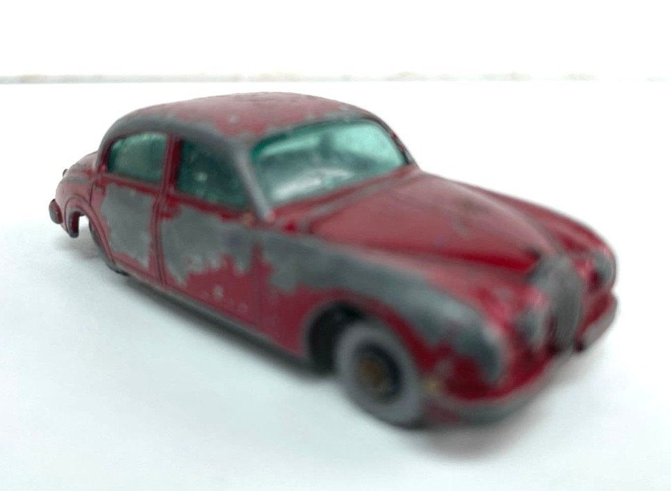 Vintage Lesney Matchbox Jaguar 3.4 Liter Rood Speelgoedauto, Ophalen of Verzenden, Gebruikt