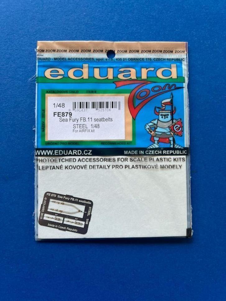 Eduard	FE879	Sea Fury FB.11 Seatbelts - (Steel) Airfix	1/48, Ophalen of Verzenden, Nieuw, Groter dan 1:72, Overige merken