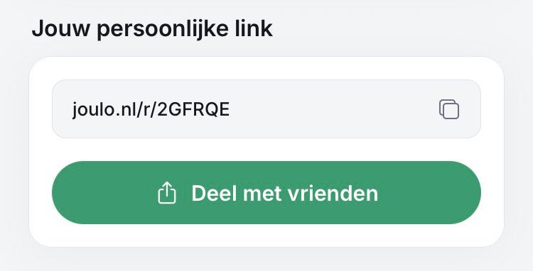 Joulo 1%-kortingscode ERE, Eén persoon, Kortingsbon, Overige typen