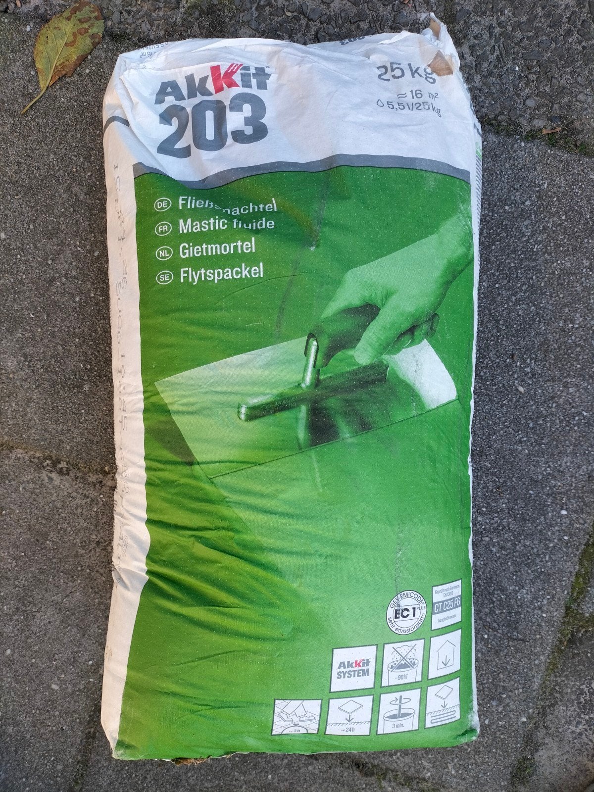 Akkit 203 Gietmortel 25 kg, Ophalen, Nieuw