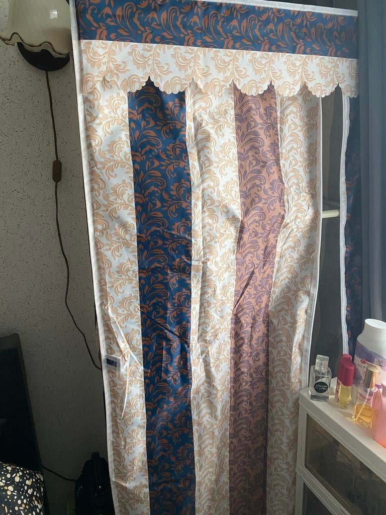 Stoffen kledingkasten, 1x hang/leg en 1x legkast., Met plank(en), Nieuw, Metaal, 150 tot 200 cm