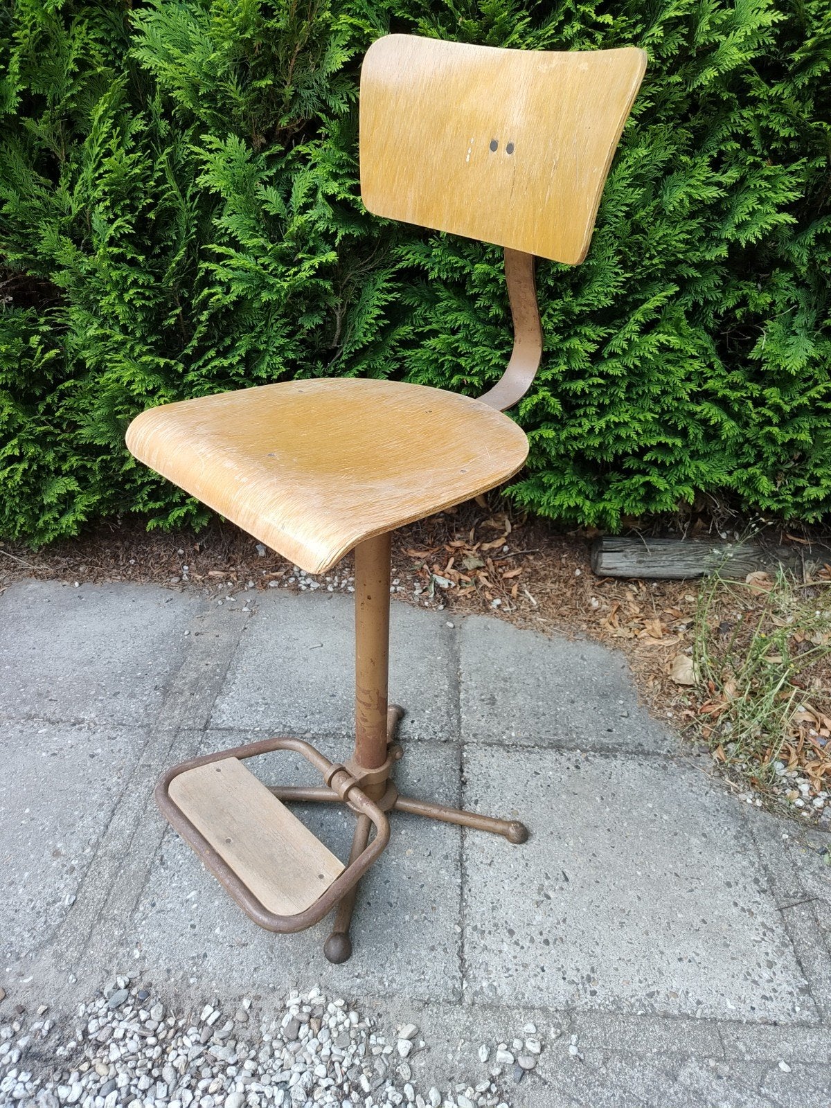 Vintage industriële werkplaats stoel Drabert, Ophalen