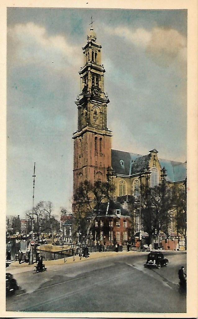 Amsterdam- -Westertoren., Verzenden, 1940 tot 1960, Ongelopen, Noord-Holland