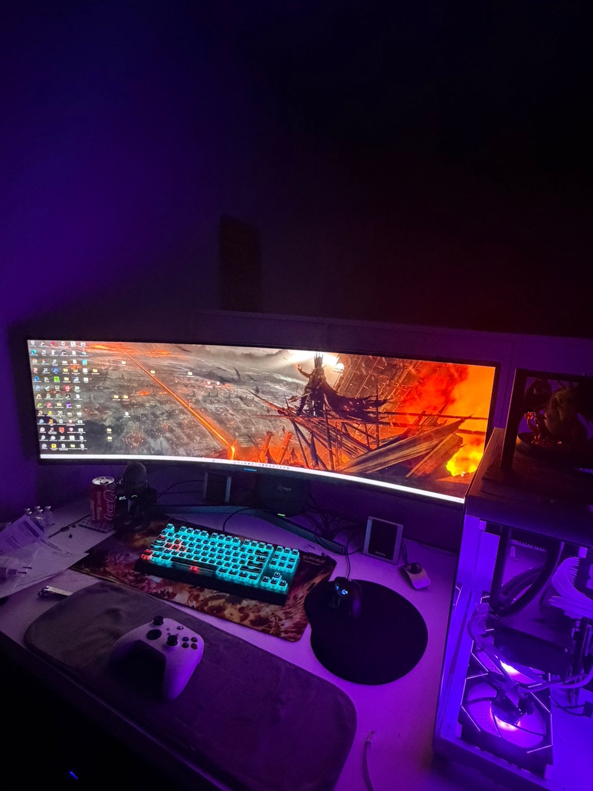 Samsung CRG9 49 inch 120Hz Ultrawide Monitor +Originele Voet, VA, Minder dan 1 ms, Zo goed als nieuw, Quad HD (2K)