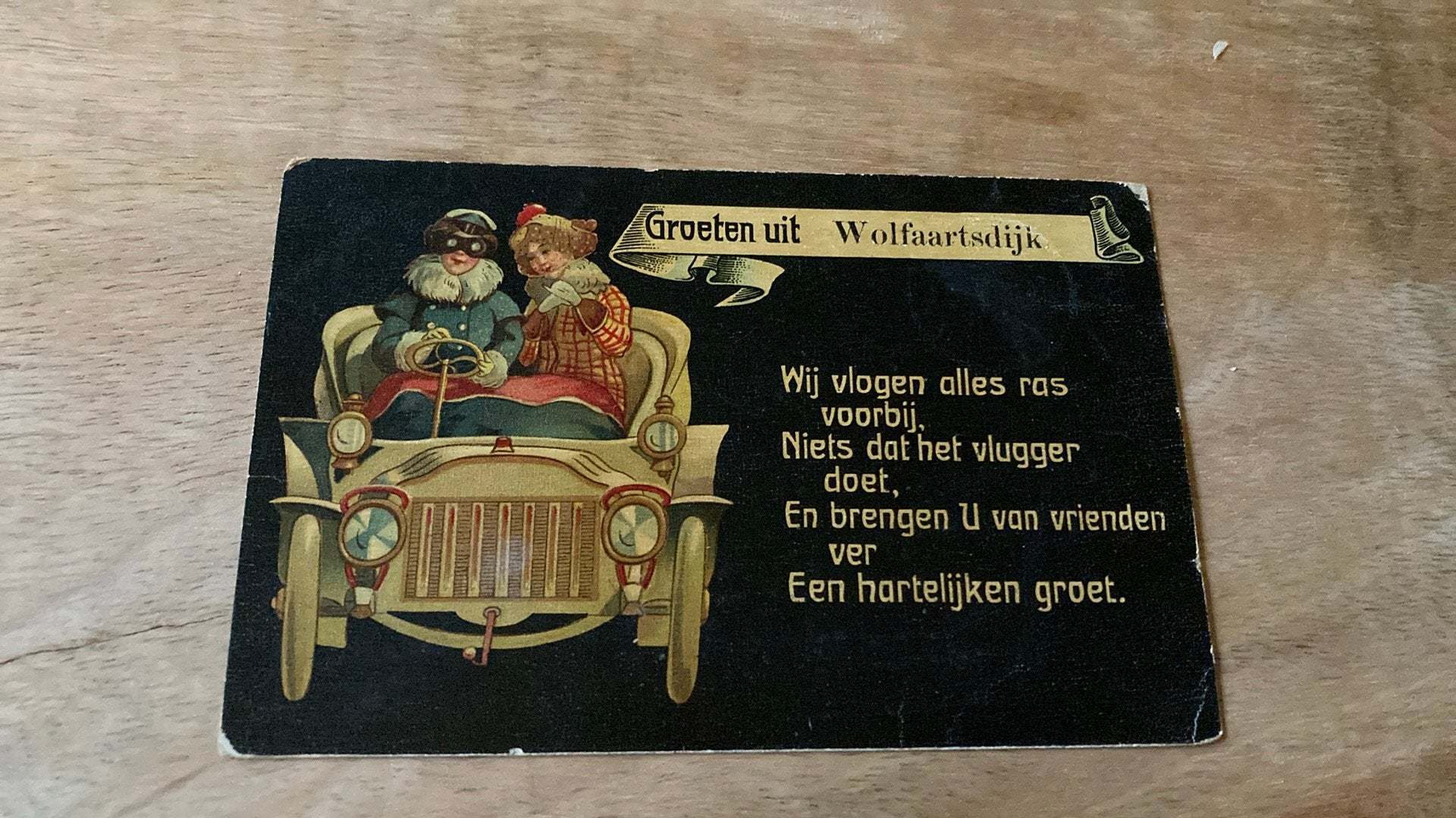 Oude ansichtkaart Wolfaartsdijk Wolphaartsdijk 1909, Ophalen of Verzenden, Voor 1920, Gelopen, Zeeland