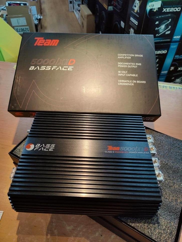Bassface Team 5000/x1D - 5000W Class D Monoblock Versterker, Auto diversen, Niet ingevuld, Niet ingevuld, Nieuw, Ophalen of Verzenden