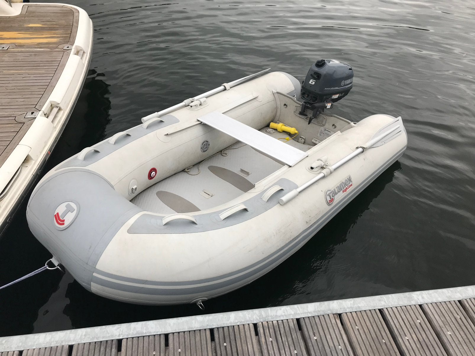 Talamex RIB met 6 pk Yamaha viertakt - Voorkamer moet geplak, Watersport en Boten, Ophalen, Gebruikt, Inclusief motor, Talamex