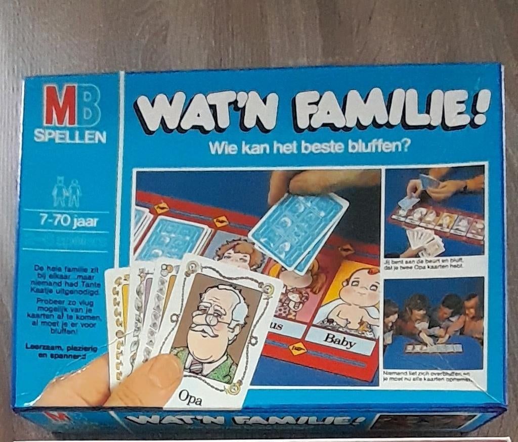 Wat 'n Familie! Vintage spel van MB., Hobby en Vrije tijd, Gezelschapsspellen | Bordspellen, Ophalen of Verzenden