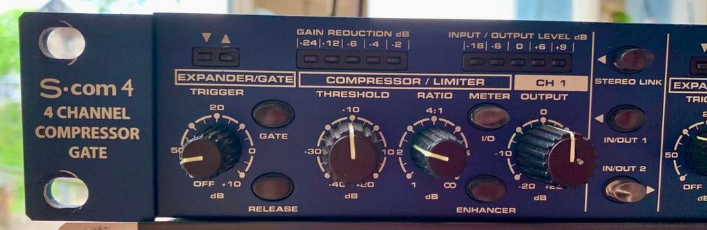 Samson S-com 4 4-kanaals Compressor/Gate, Muziek en Instrumenten, Mengpanelen, Gebruikt, Minder dan 5 kanalen, Ophalen of Verzenden