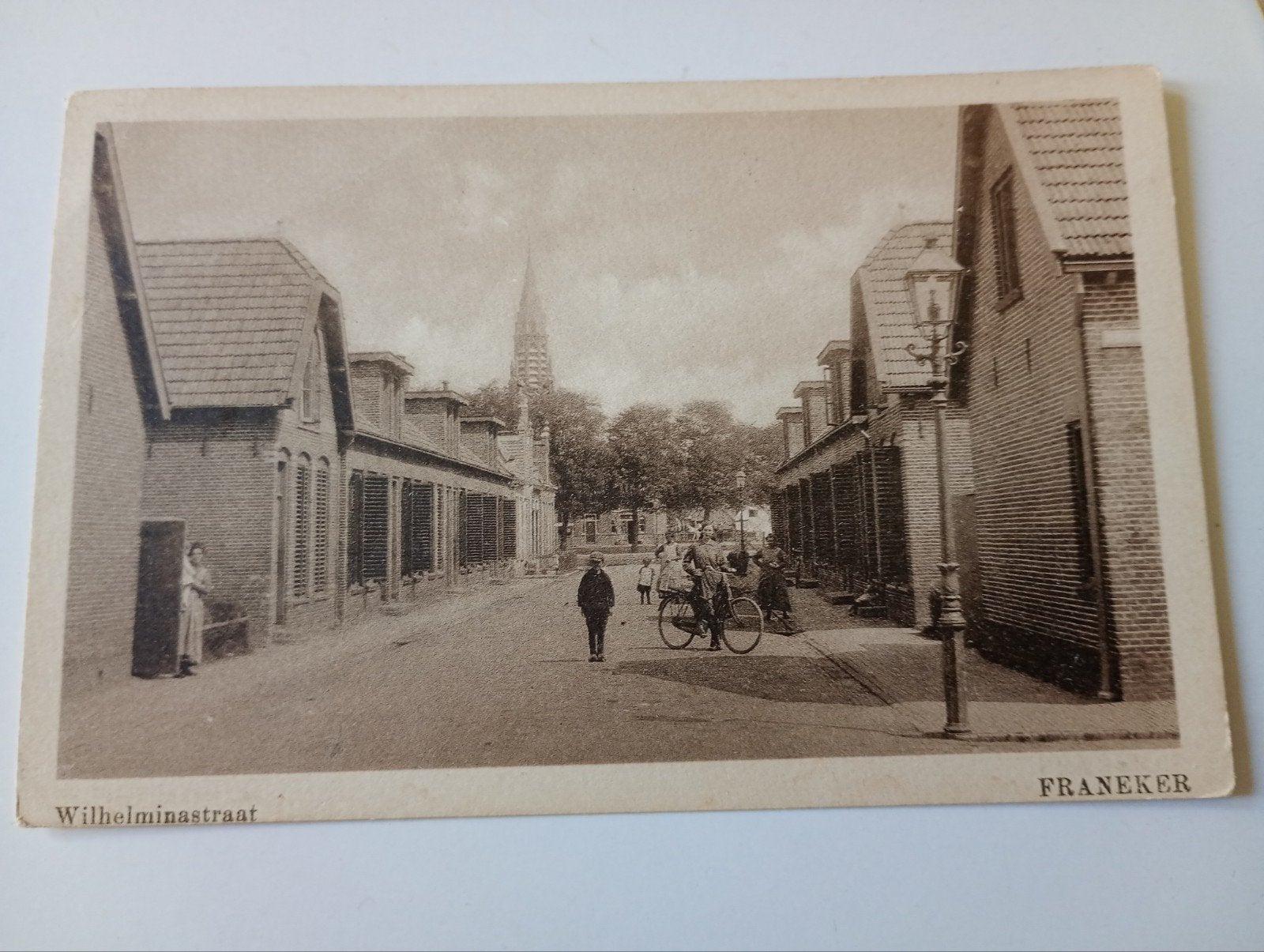 Franeker Wilhelminastraat, Verzamelen, Ansichtkaarten | Nederland, Ophalen of Verzenden, Voor 1920, Ongelopen, Friesland