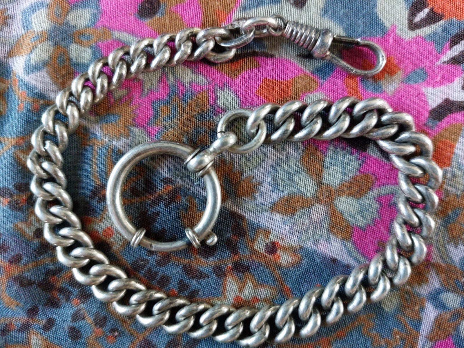 Zilveren Horlogeketting, Sieraden, Tassen en Uiterlijk, Antieke sieraden, Verzenden, Zilver, Ketting