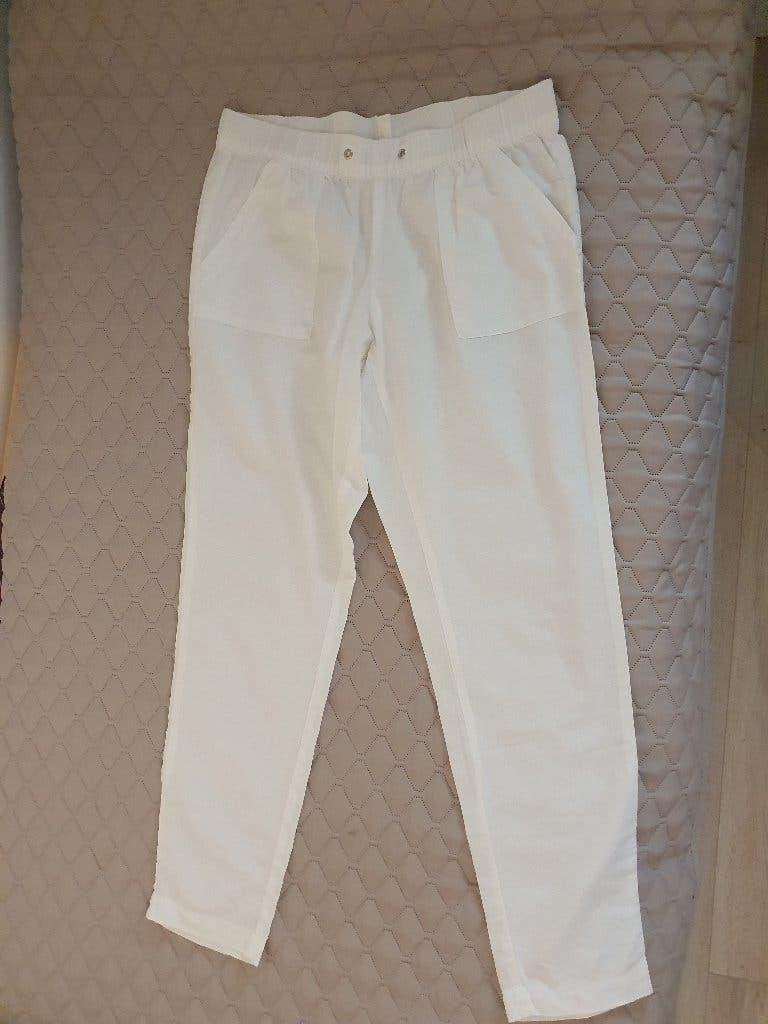 Zomerbroek Dames wit, Kleding | Dames, Verzenden, Wit, Maat 42/44 (L), Lang