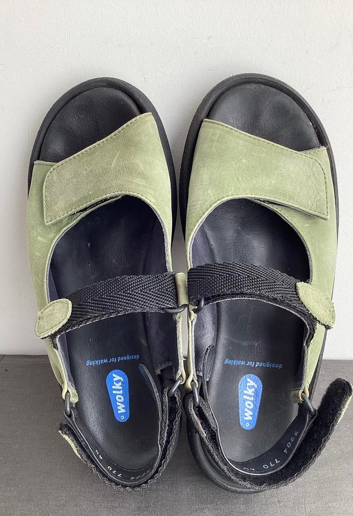 Wolky maat 40 sandalen, vrijwel nieuw, Ophalen of Verzenden, Zo goed als nieuw, Groen, Sandalen of Muiltjes