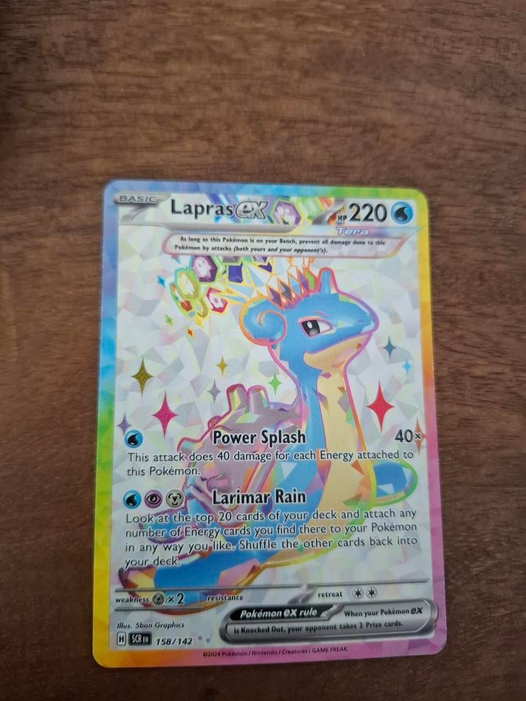 Lapras ex 158/142 pokemon stellar crown, Hobby en Vrije tijd, Verzamelkaartspellen | Pokémon, Ophalen of Verzenden, Zo goed als nieuw