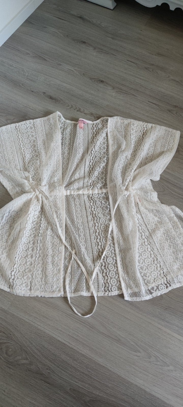 Hunkemöller Kanten Kimono - Wit, Kleding | Dames, Overige typen, Wit, Ophalen of Verzenden, Zo goed als nieuw