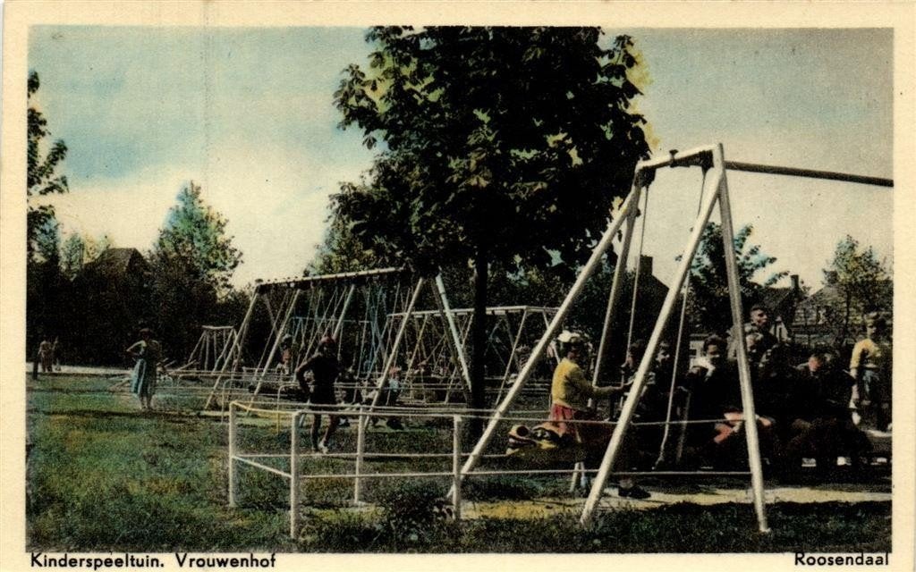 Kinderspeeltuin. Vrouwenhof - Roosendaal - volk - ongelopen, Ophalen of Verzenden, 1940 tot 1960, Ongelopen, Noord-Brabant