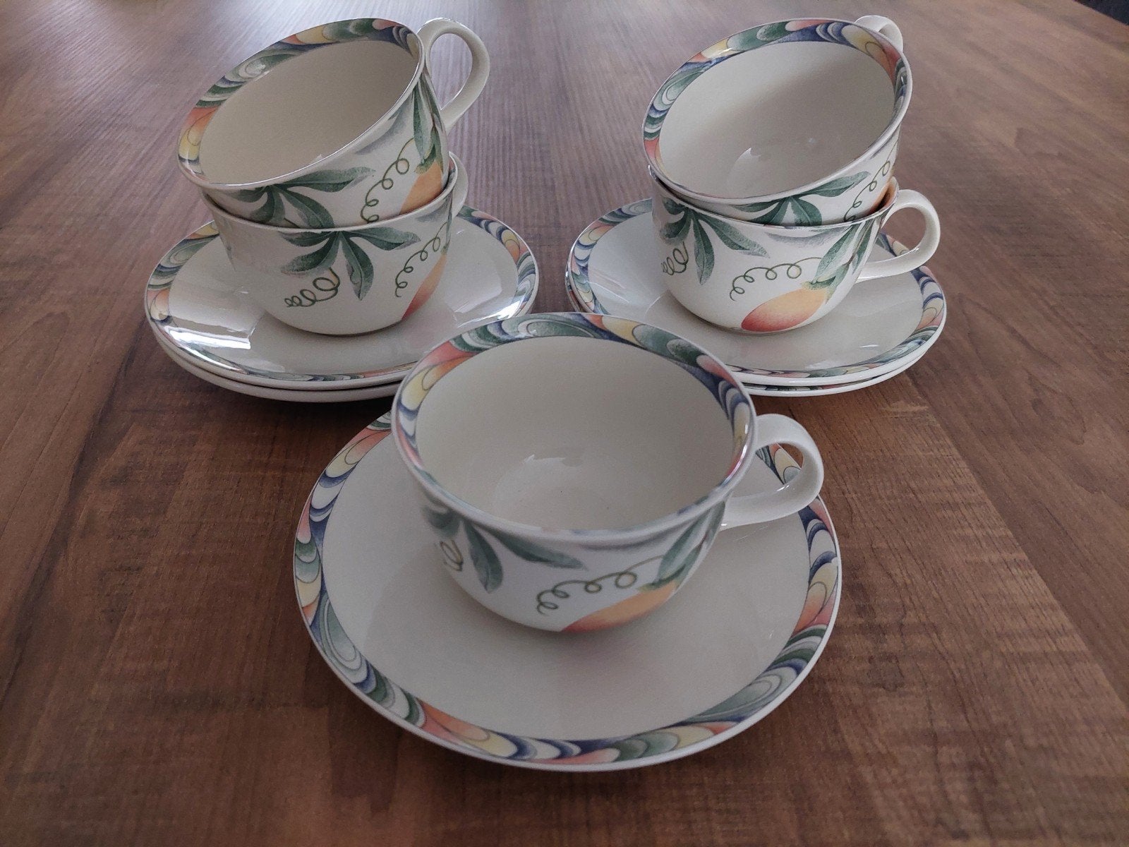 Engels servies, Barratts naturelle, kop en schotel, Antiek en Kunst, Ophalen