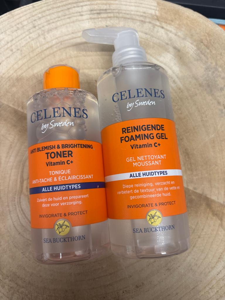 Celenes toner en foaming gel nieuw, Ophalen of Verzenden, Nieuw, Gehele gezicht, Reiniging
