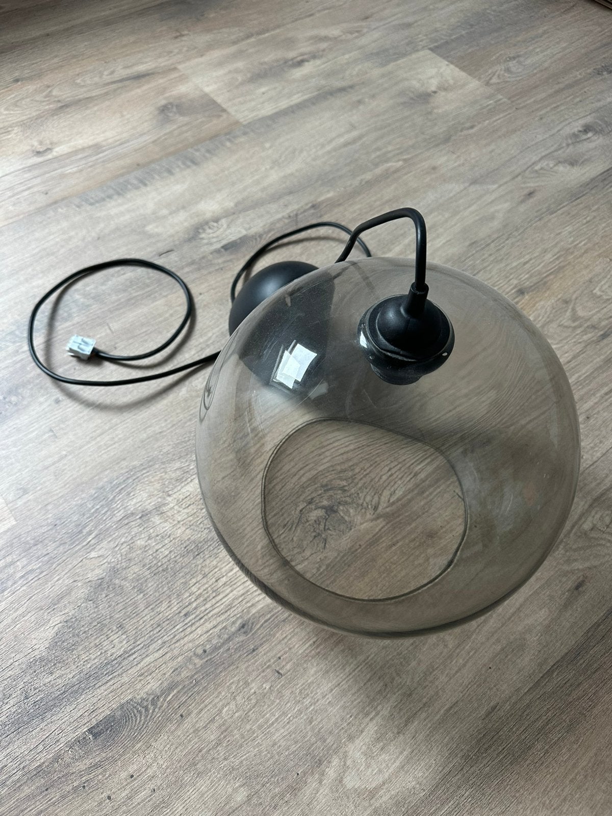 IKEA JAKOBSBYN hanglamp in smoked glas, Ophalen, Zo goed als nieuw, Glas