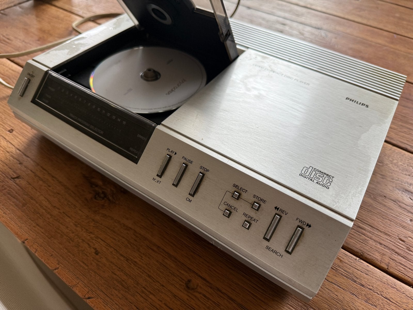 Philips CD100 Compact Disc Speler - Vintage CD-speler, Ophalen of Verzenden, Gebruikt, Philips