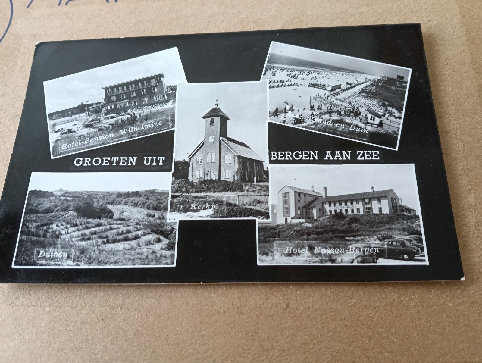Groeten uit Bergen aan Zee, Verzamelen, Ophalen of Verzenden, 1940 tot 1960, Gelopen, Stad of Dorp