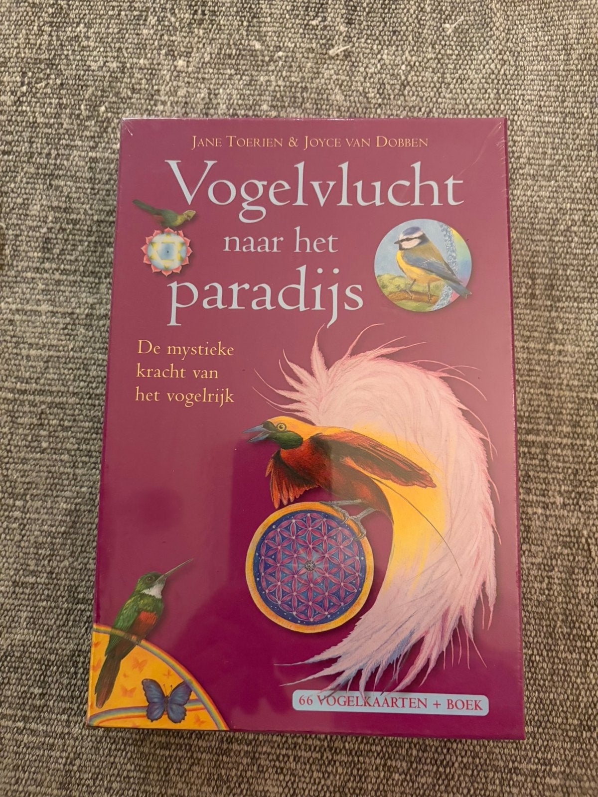 Jane Toerien - Vogelvlucht naar het paradijs 66 kaarten, Achtergrond en Informatie, Zo goed als nieuw, Jane Toerien, Ophalen of Verzenden