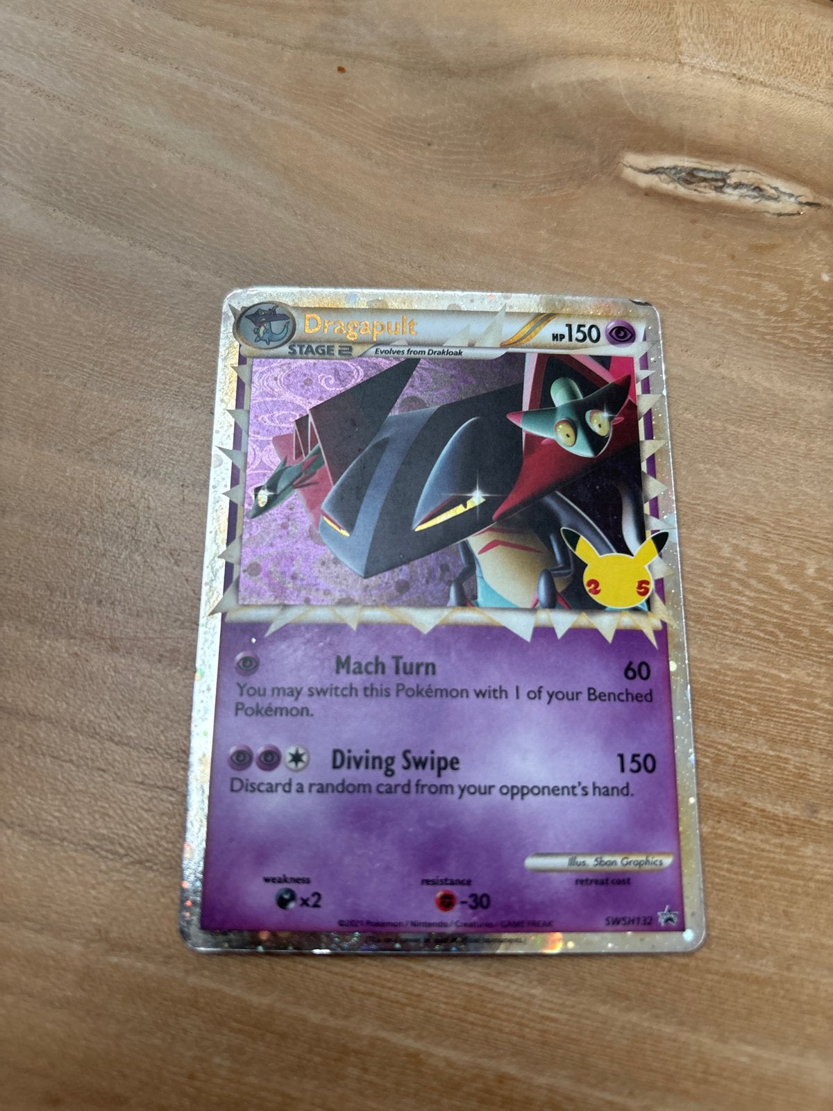 Dragapult Pokémon kaart Celebrations 25th Anniversary, Ophalen of Verzenden, Gebruikt, Losse kaart