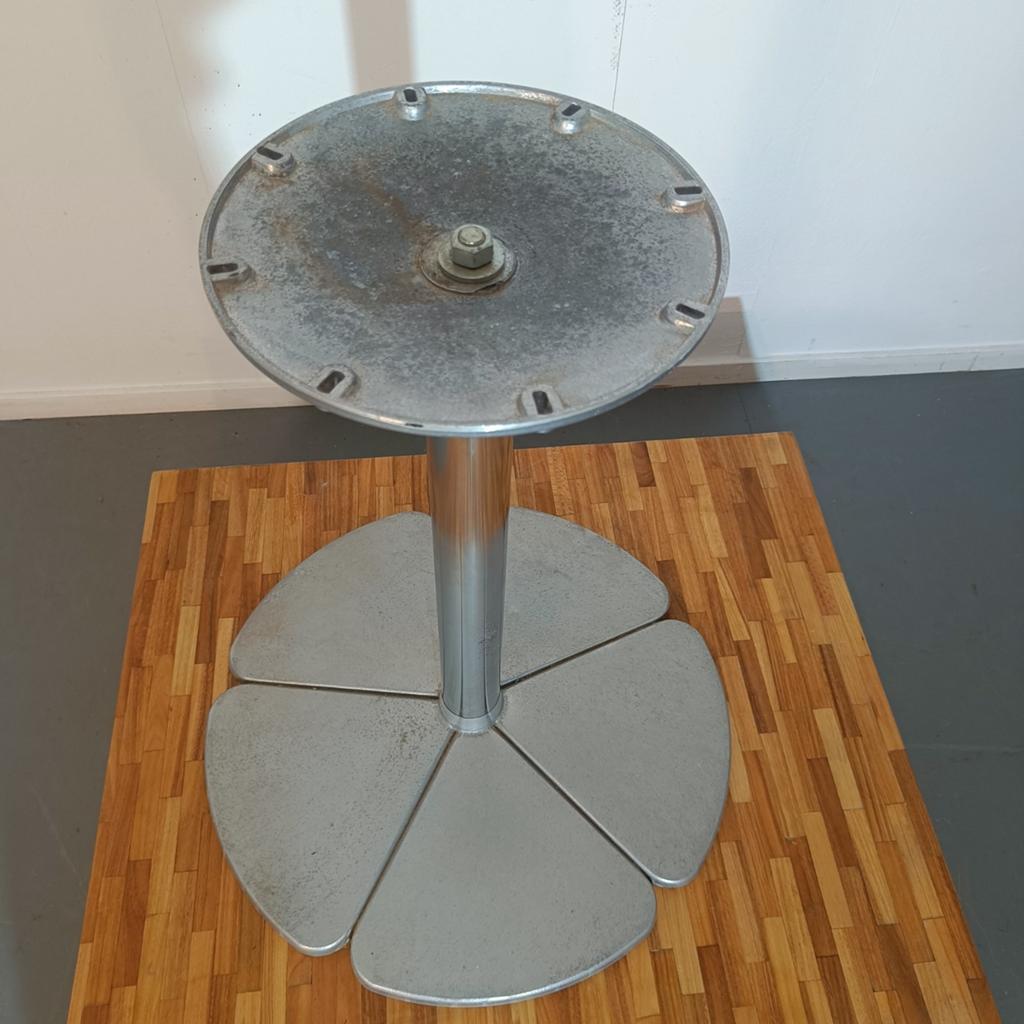 Vintage Design Tafelonderstel Chroom & Gegoten Aluminium, Ophalen, Tafelpoot, Minder dan 50 cm, Gebruikt