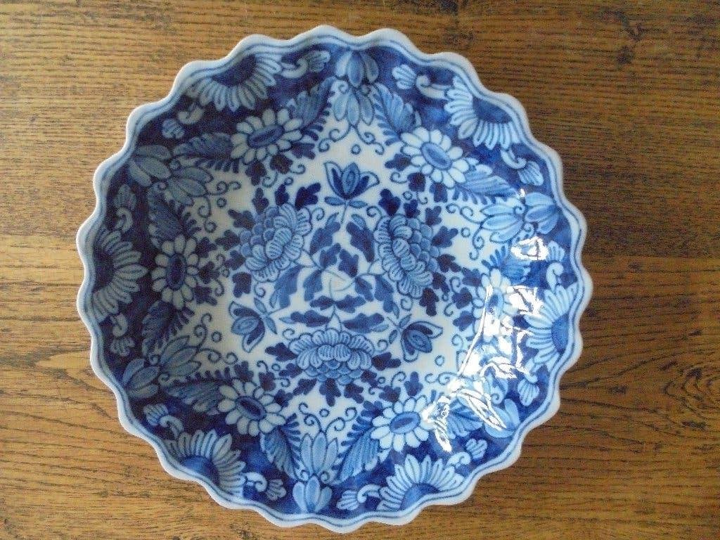 MAKKUM  BLAUW plooien bord, Antiek en Kunst, Antiek | Keramiek en Aardewerk, Ophalen of Verzenden
