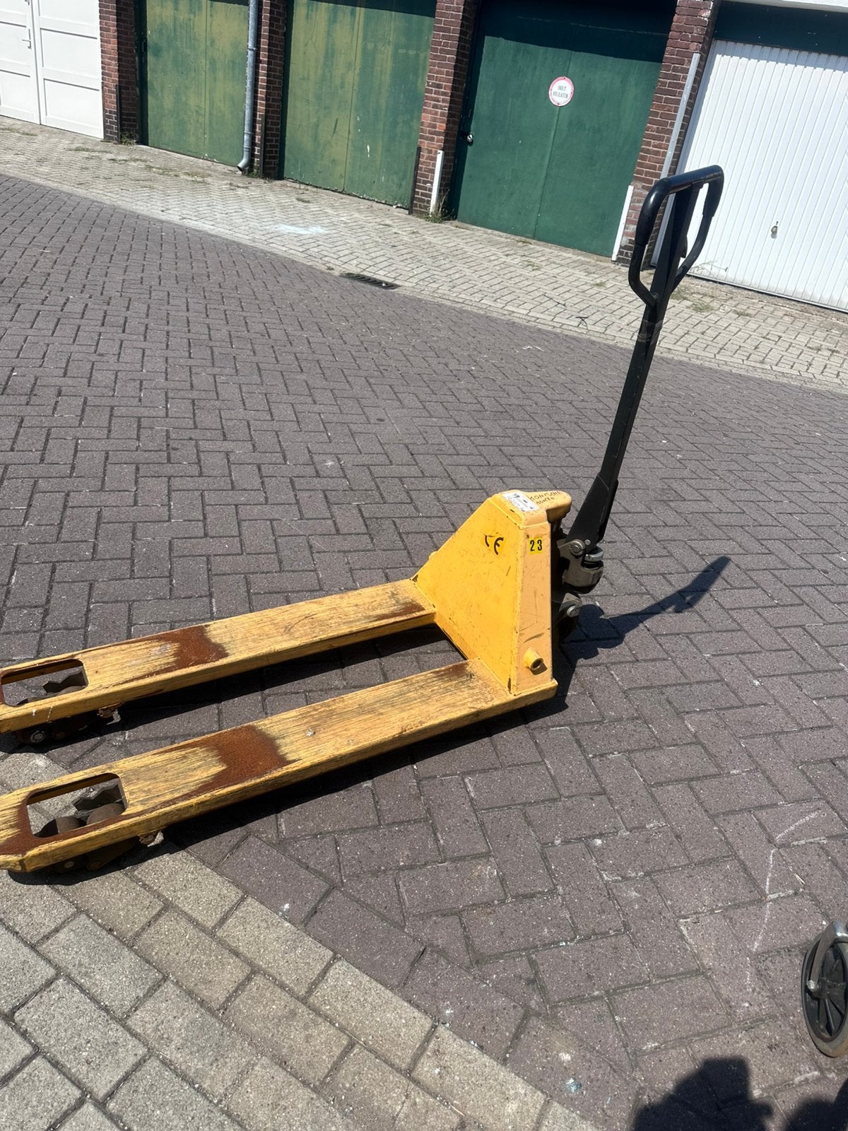 Palletwagen of Pompwagen Alles werkt goed €225, Ophalen of Verzenden, Zo goed als nieuw