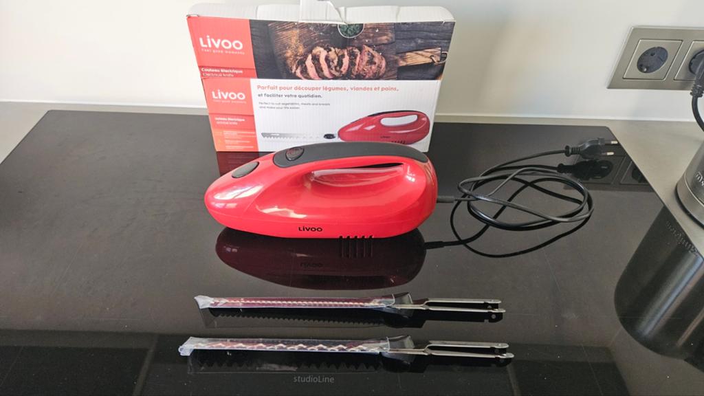 Livoo Elektrisch Snijmes - Perfect voor Vlees en Brood, Ophalen of Verzenden, Nieuw, Vaatwasserbestendig