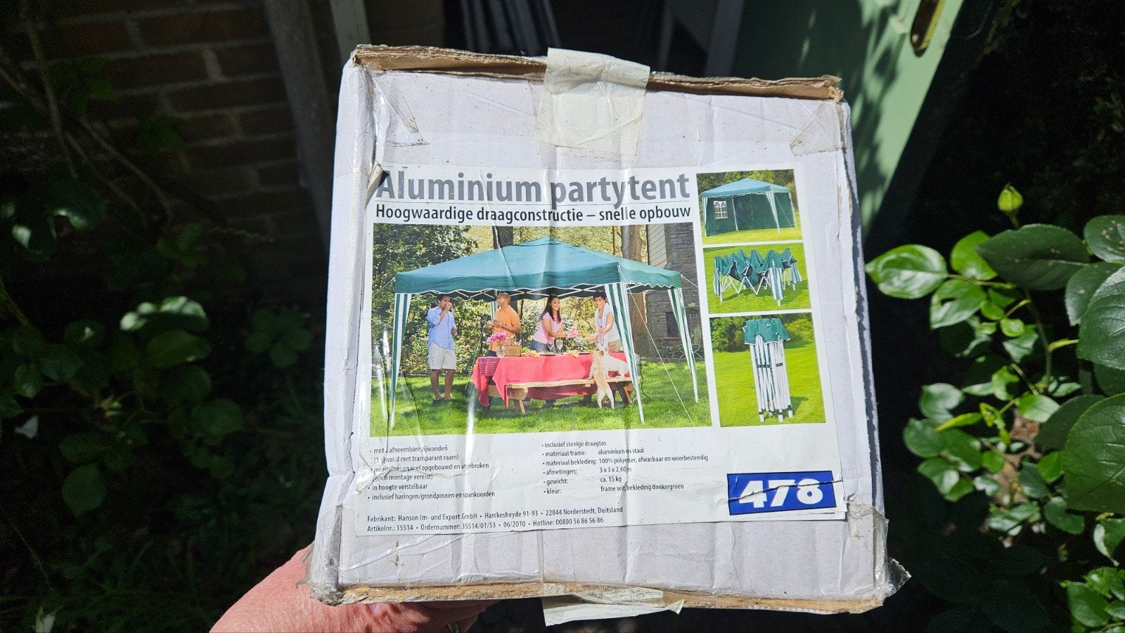 Nieuwe Aluminium Partytent 3x3m - Ongebruikt in doos, Ophalen, Nieuw