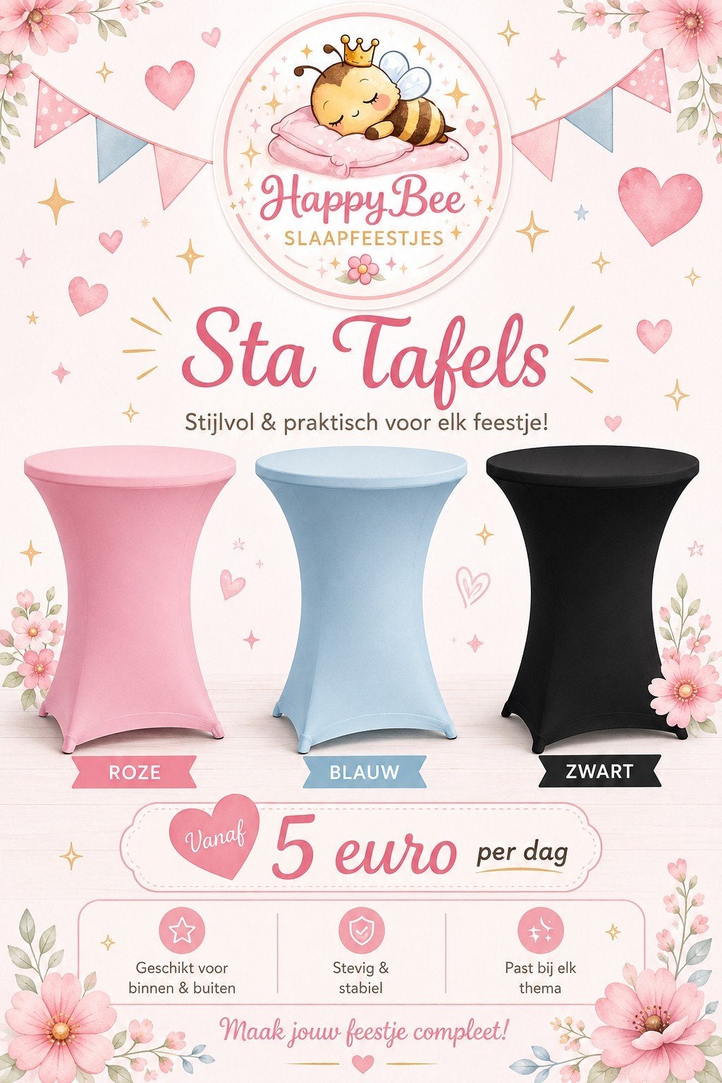 statafel te huur, Ophalen