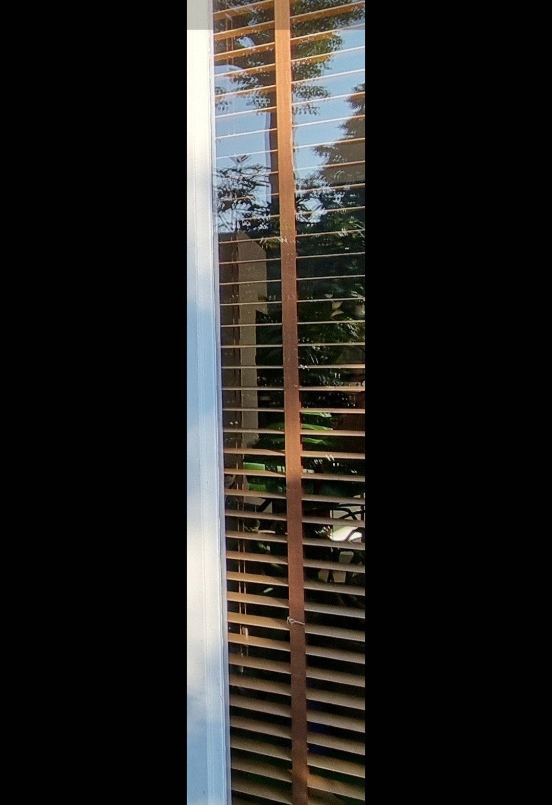 2 Mooie houten  Abachi jaloezien  50mm, Ophalen of Verzenden