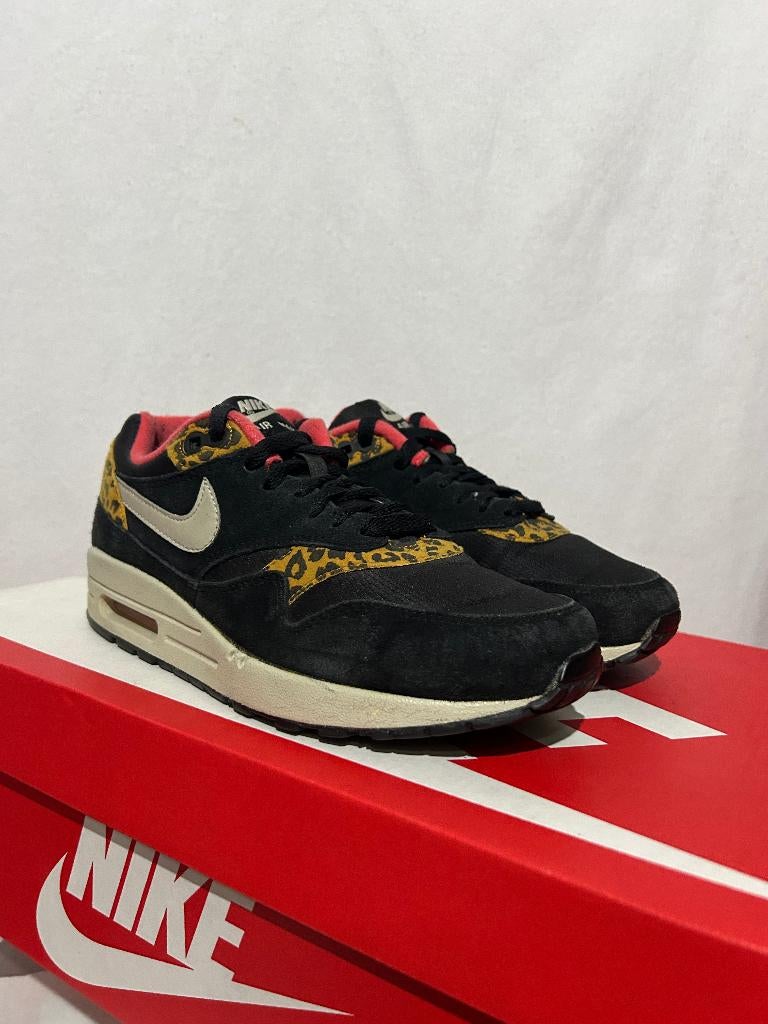 ALS NIEUW! Maat 38 - Nike Air Max 1 Leopard Black, Kleding | Dames, Schoenen, Verzenden, Zwart, Nike, Nike