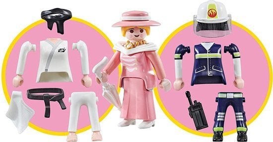 Playmobil Multi Play 9855 judoka/brandweervrouw/dame, NIEUW!, Complete set, Nieuw, Ophalen of Verzenden, City life