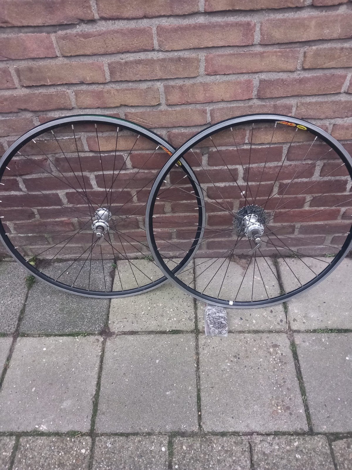 Wielset Racefiets Campagnolo 10sp zgan., Ophalen, Racefiets, Wiel, Campagnolo racefiets wielset