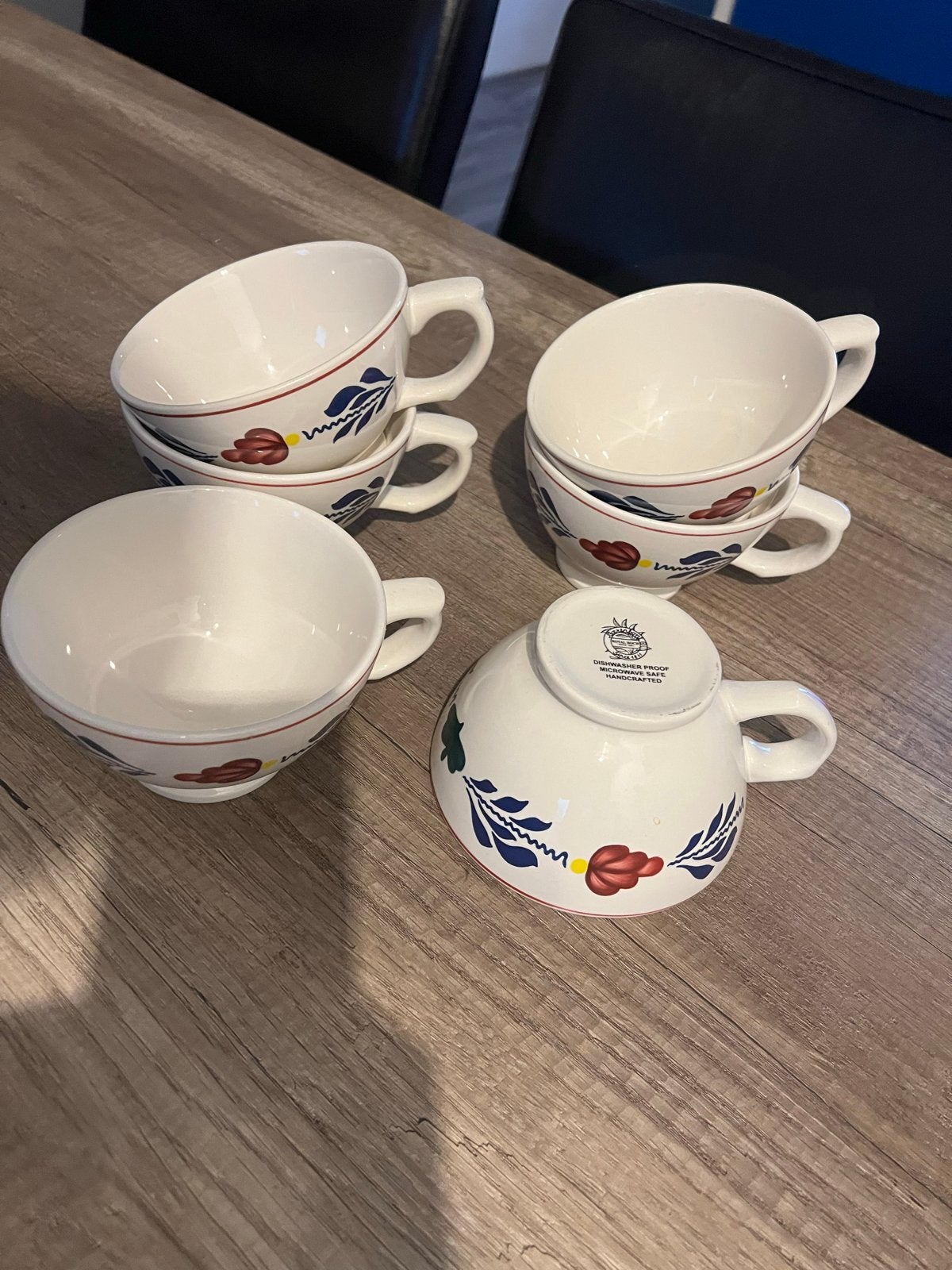 5 Boerenbont soepkommen/bouillonkoppen, Huis en Inrichting, Landelijk/Boerenbont, Ophalen of Verzenden, Zo goed als nieuw, Royal Boch