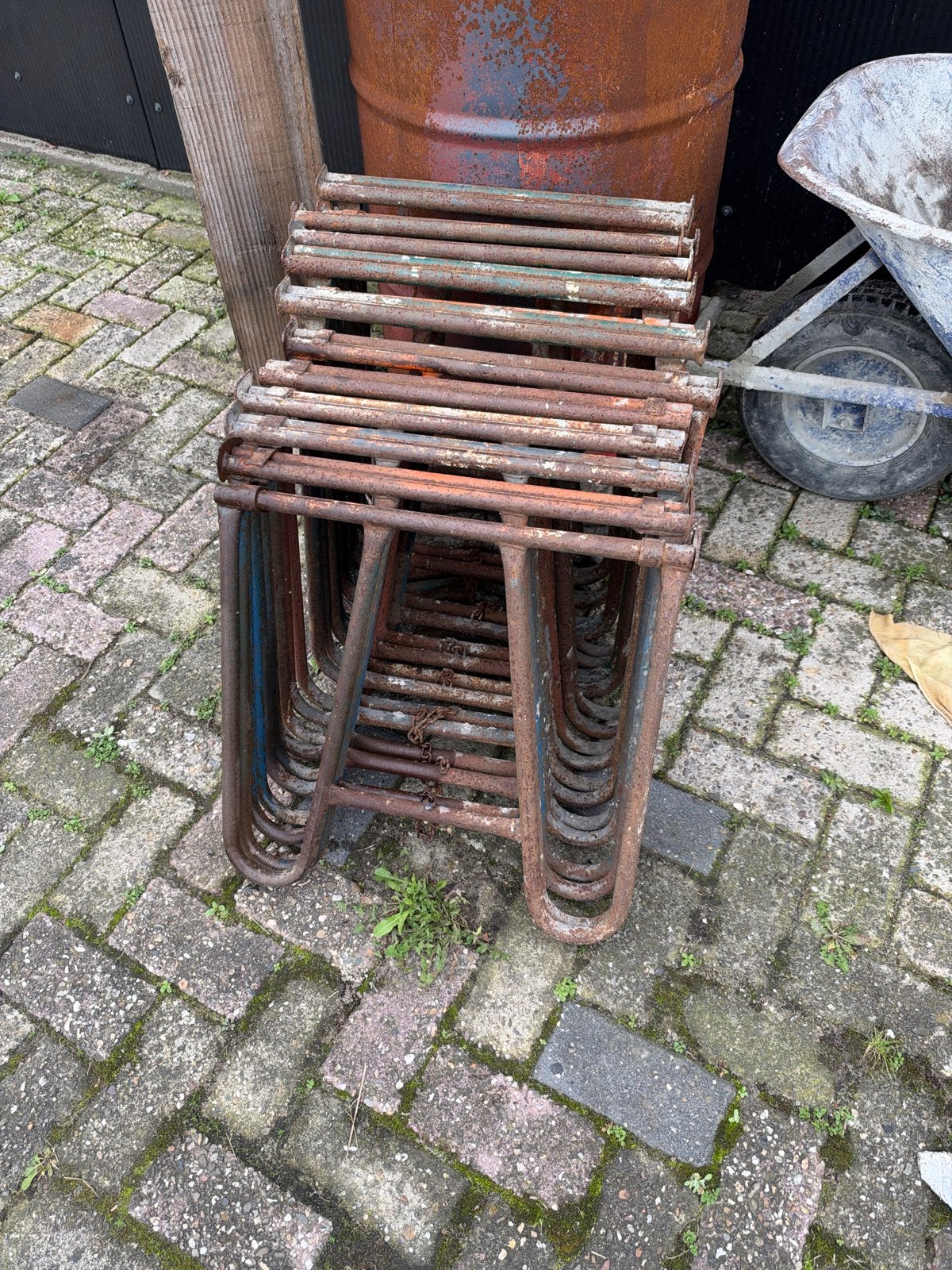 28 stuks Opper bokjes schragen - Gebruikt, Ophalen of Verzenden, Gebruikt, Overige typen, Minder dan 2 meter