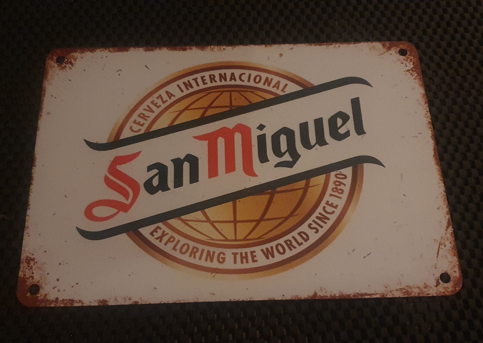 San Miguel wandbord  20x14 cm, Ophalen of Verzenden, Nieuw, Reclamebord, Plaat of Schild, Overige merken