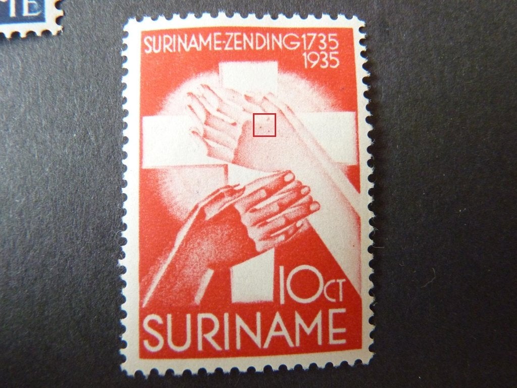 plaatfout suriname 156, ongebruikt., Verzenden, T/m 1940, Postfris