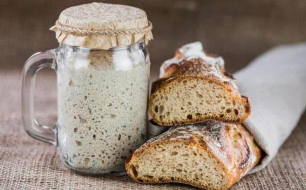 Starter voor zuursesem brood., Ophalen