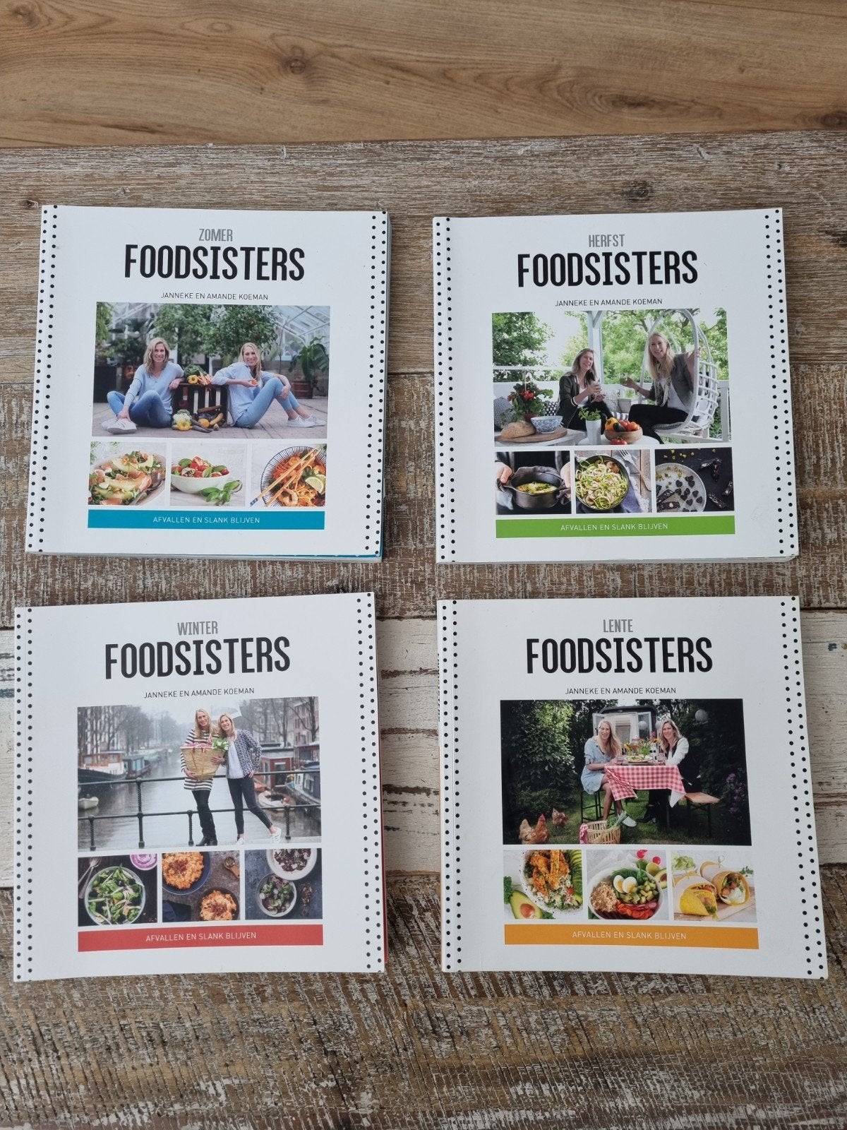 FoodSisters kookboeken set - Afvallen en Slank Blijven, Boeken, Kookboeken, Hoofdgerechten, Janneke en Amande Koeman, Ophalen of Verzenden